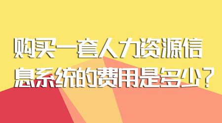 人力資源信息系統(tǒng)的費用