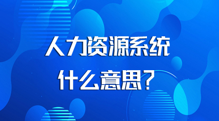 人力資源系統(tǒng)什么意思