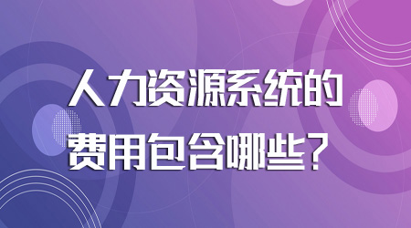 人力資源系統(tǒng)的費(fèi)用